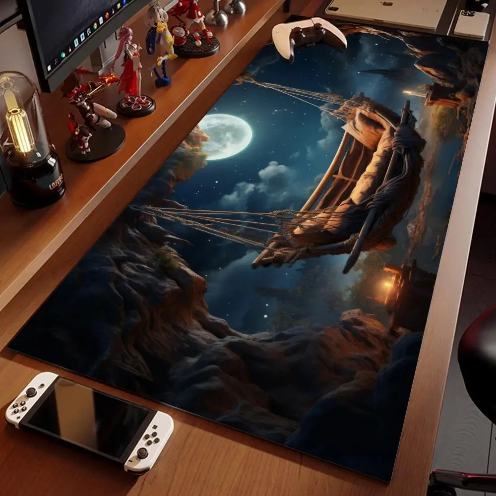 Beautiful hammock rubber mouse pad HD anime realistic pattern computer video game player dedicated gaming mouse pad