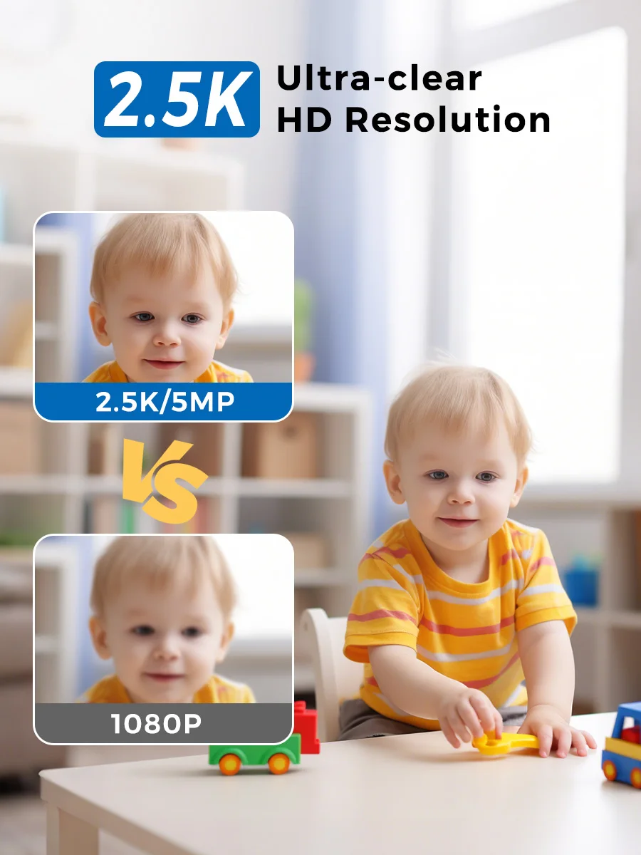 O-KAM pro 5MP IP WiFi Wireless Baby Monitor Camera AI Tracking Mini Indoor CCTV Security Video Surveillance