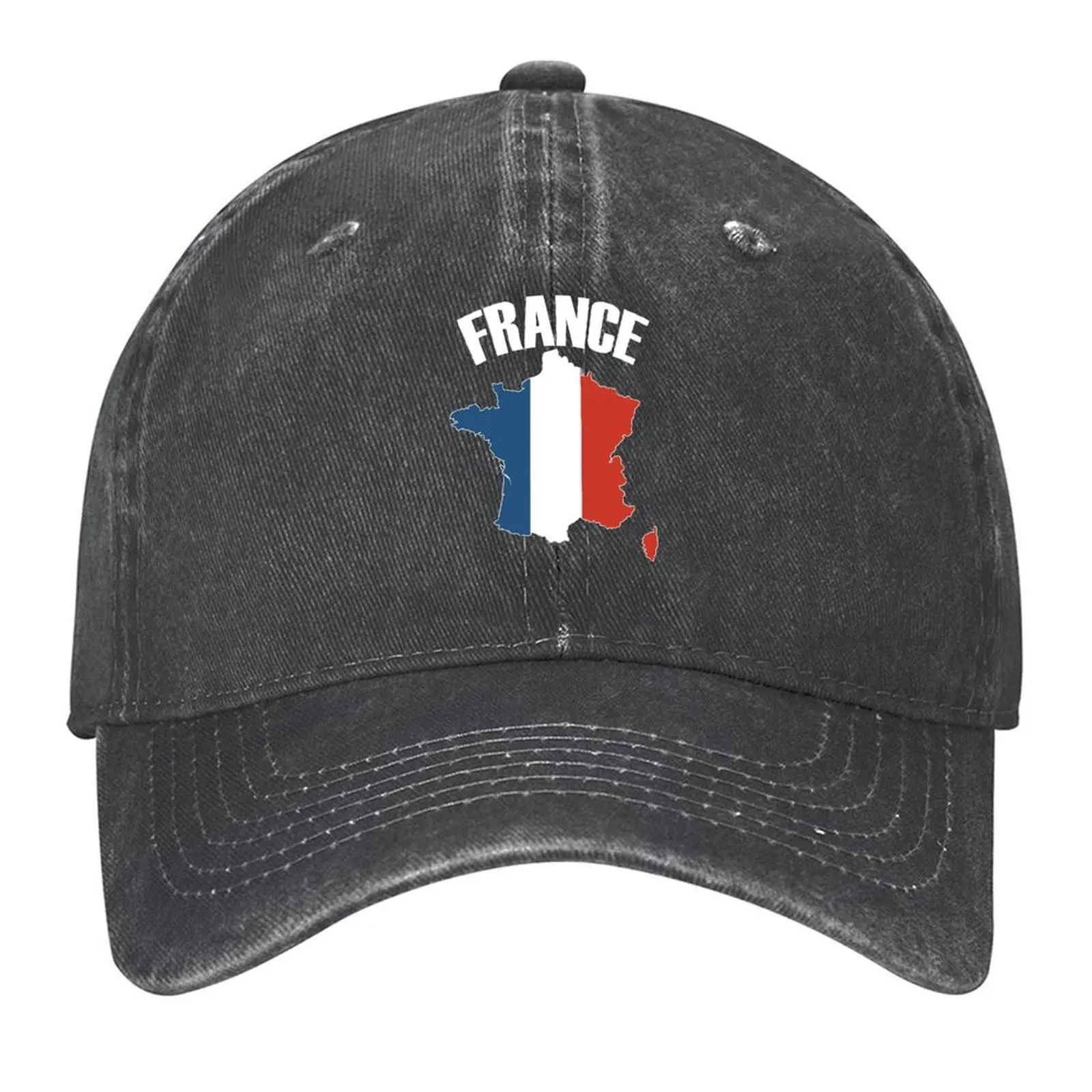 

France Map - French Flag Baseball Cap Mountaineering Luxury man cap Visor Kids Hat Men Hats Women's
