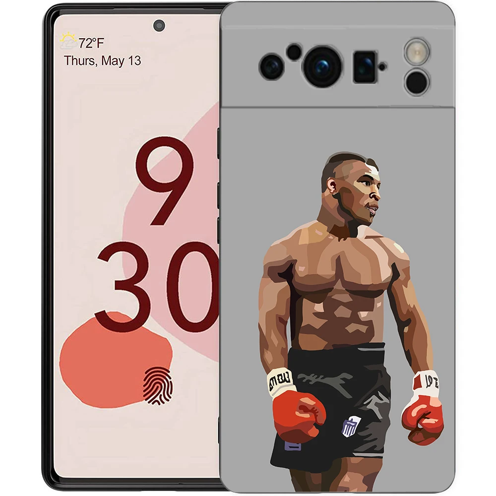 Mike Tyson Boxer Phone Case For Google Pixel 8 A 7 6 Pro 6A 5G Black Soft Shockproof Back Cover Silicone TPU Shell Coque image 6