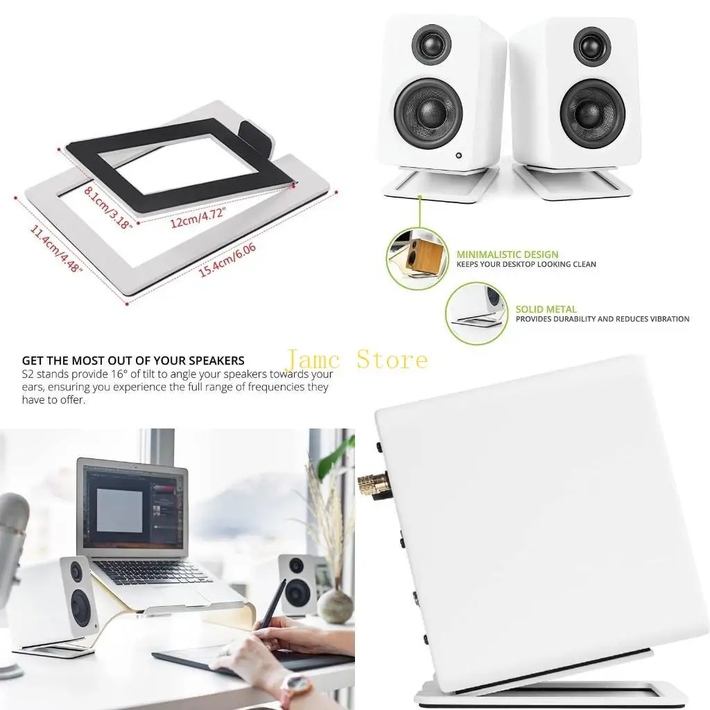 LX0B Desktop Computer Speaker Bracket Stand Metal Bracket Universal Holder