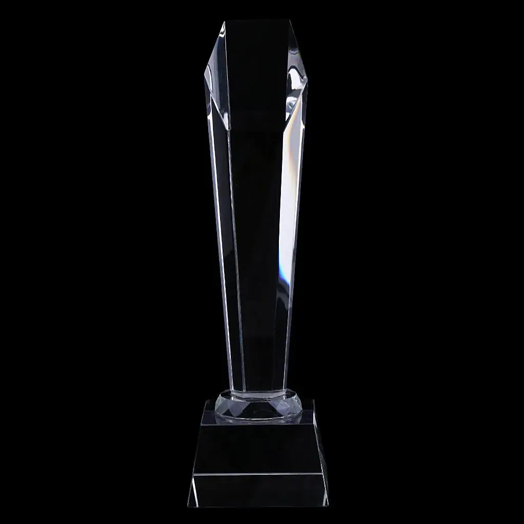 

29cm Tall Rock Crystal Trophy Top Hexagon Cant for Encourage
