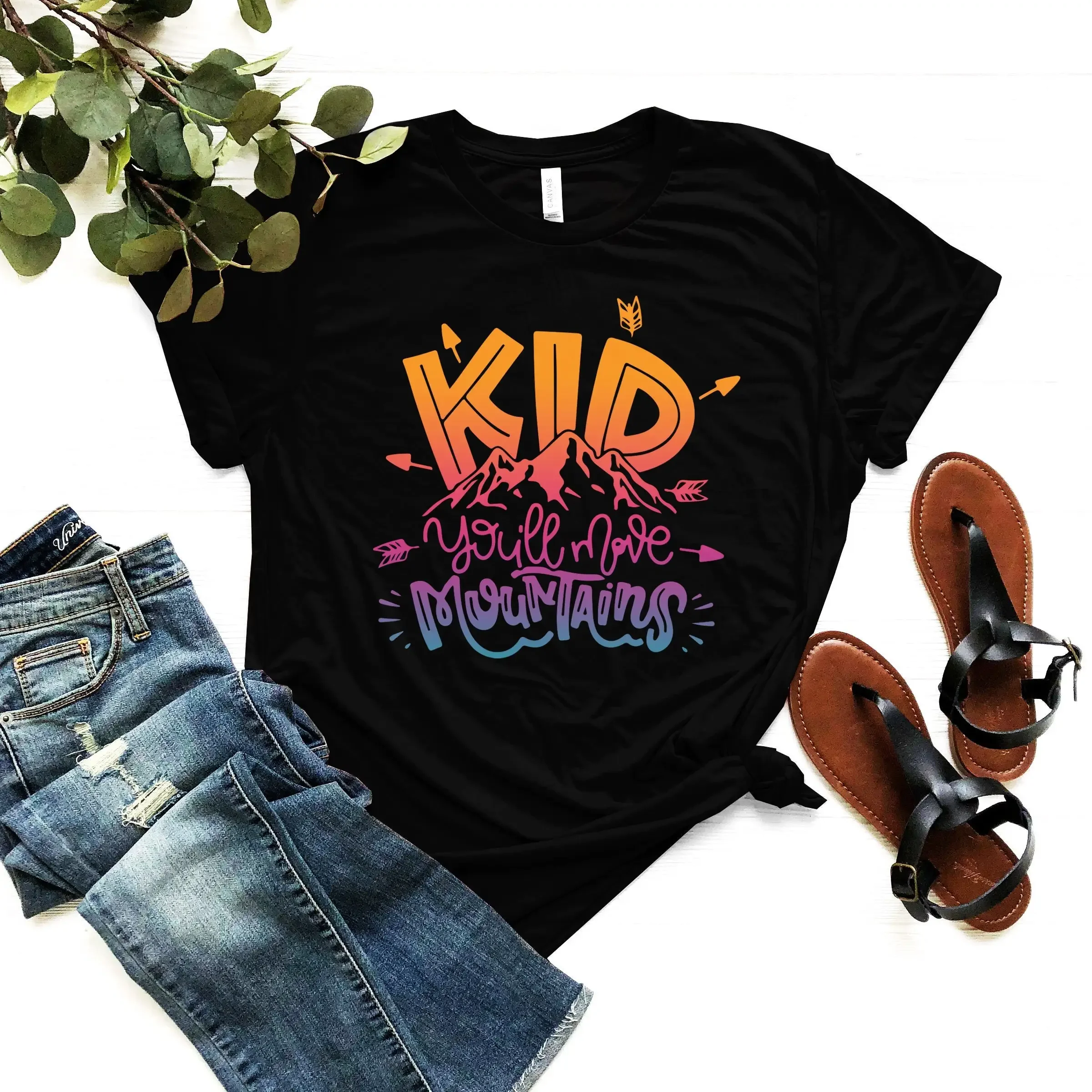 Kid You ll Move Mountains T Shirt Mountain Vacation Kids Camping Country Life Hiking Cute Holiday