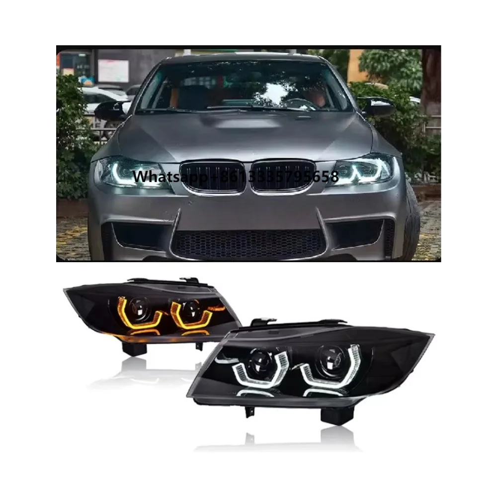 

E90 Upgrade Headlights for 3 Series 2005-2012 LED Head Lamps DRL Daytime Running Lights Dynamic Turn Signals Headlight