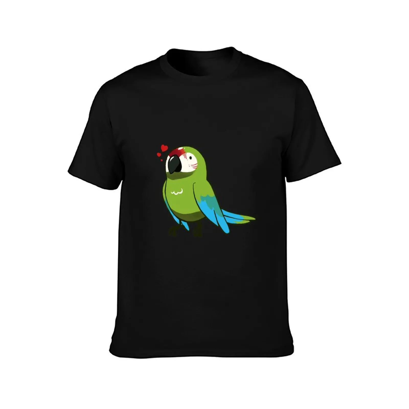 Macaw 2 T-Shirt Summer Casual Cotton Tee Oversized Streetwear Tops Vintage Graphic Print Loose Fit Short Sleeve 100% Cotton