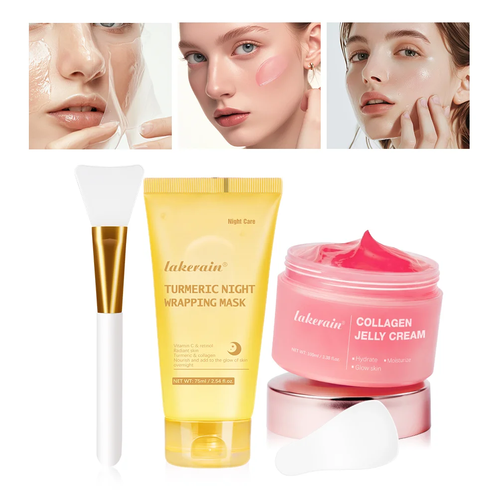 Collageengelei Crème Gehydrolyseerd collageen Gezichtsmasker voor overnachtingen Wikkelen Peel-Off Masker Hydraterend Verstevigend Hydraterend Huidverzorging