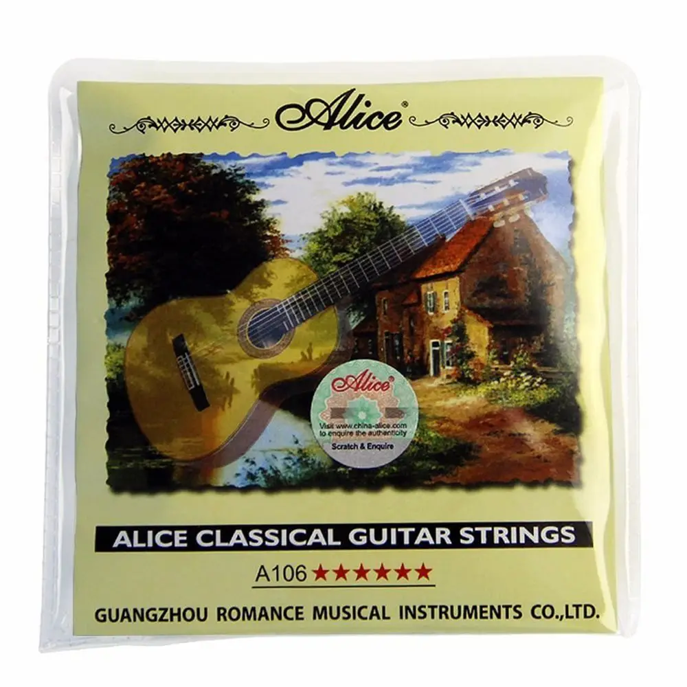 1Set Clear Nylon A106H Classical Guitar Strings Guitar Rope Timbre Silver Plated Copper Winding