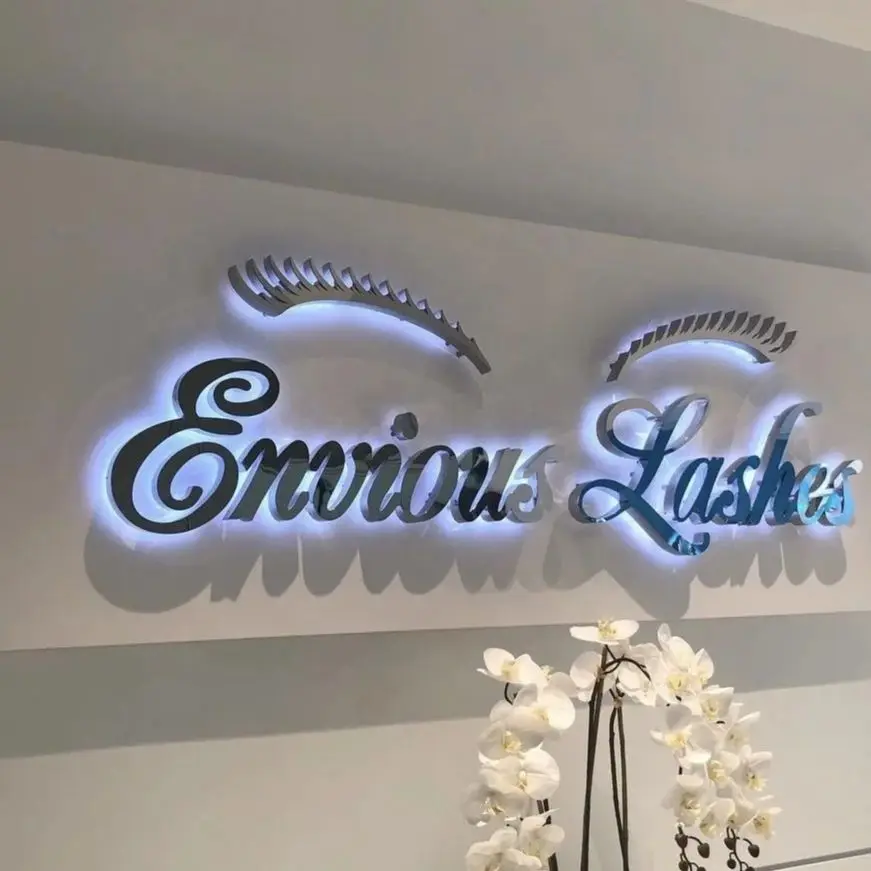 

Customized 3D Store Sign Beauty Salon Decor Light Up Sign For Salon Outdoor Indoor Business Sign LED Salon Logo