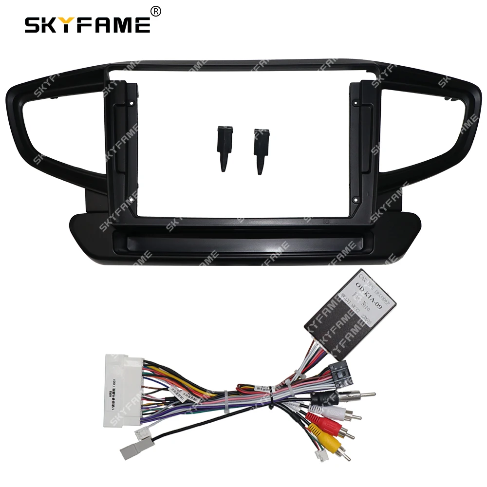 SKYFAME Car Frame Fascia Adapter Canbus Box Decoder Android Radio Dash Fitting Panel Kit For Hyundai Ioniq