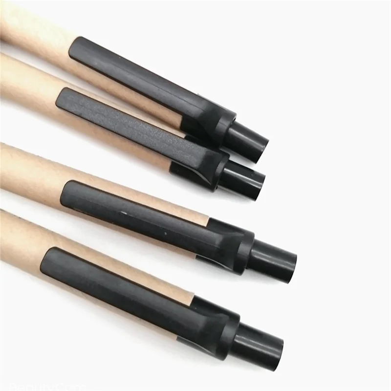 

J1UL1N 100 Piece Ballpoint Pen Retractable Ballpoint Pen Black & Brown Black Ink Click Pens For Office School Supplie