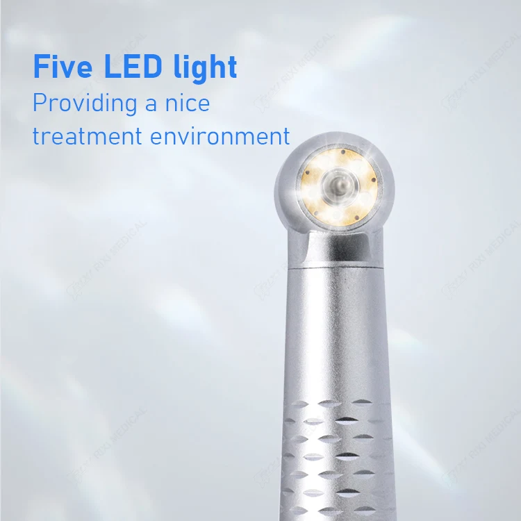 5 LED shadowless turbine De ntal handpiece with ceramic bearing safe stable metal high speed De ntal handpiece