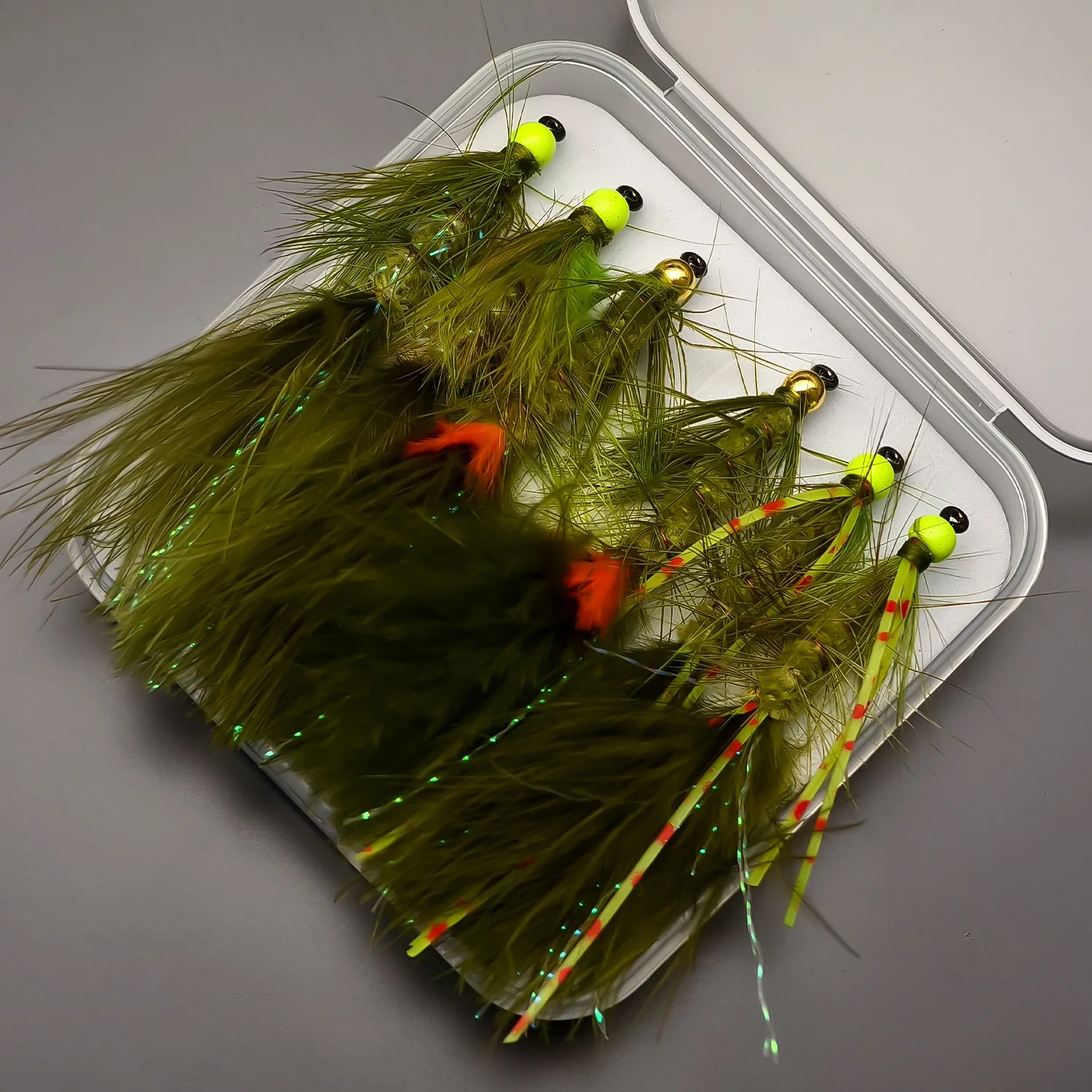 ANFS 3pcs/6pcs Metal Bead Woolly Bugger, Olive Streamers Fly-For Forel, Zalm, Snoek & Bass Fishing - Vliegvissen Lokt met Rayon