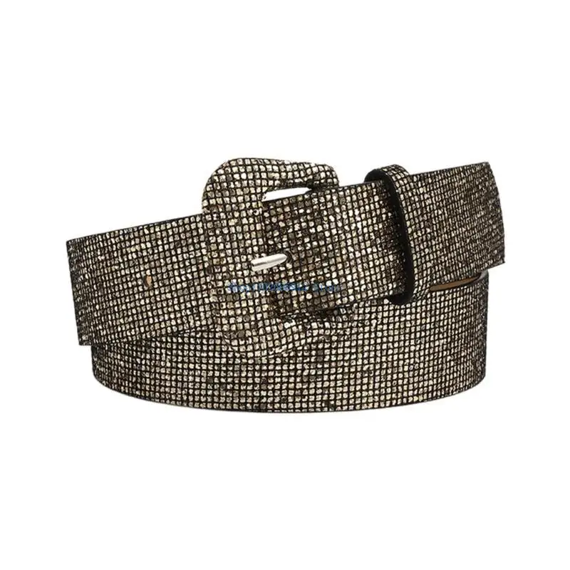 

N7YE Cyber-punk Women Belts with Sequins Light Luxury Ladies All-match Waistband