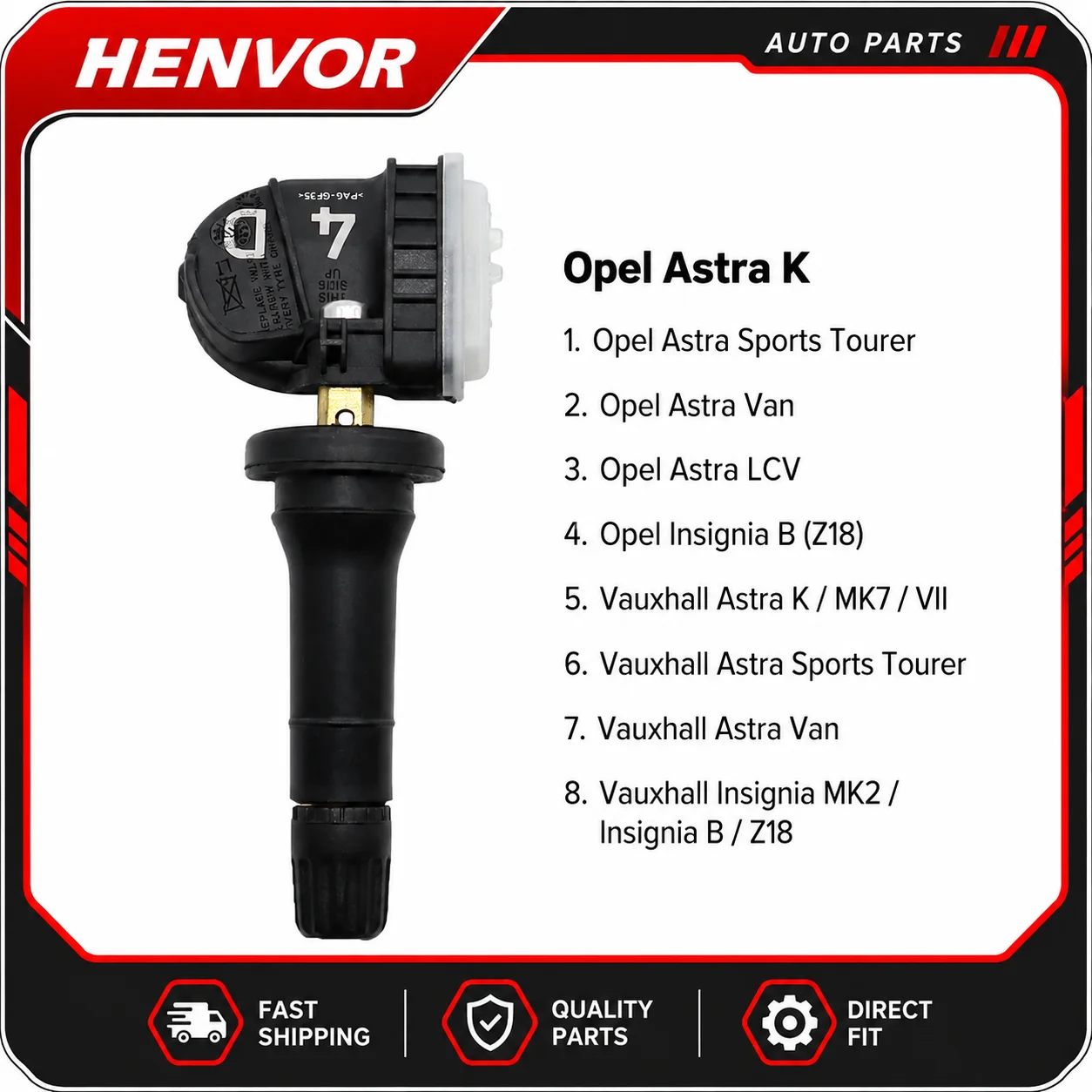 13597645 433MHz TPMS Tire Pressure Sensor for Opel Vauxhall Astra K Insignia B Tyre Pressure Monitoring Sensor