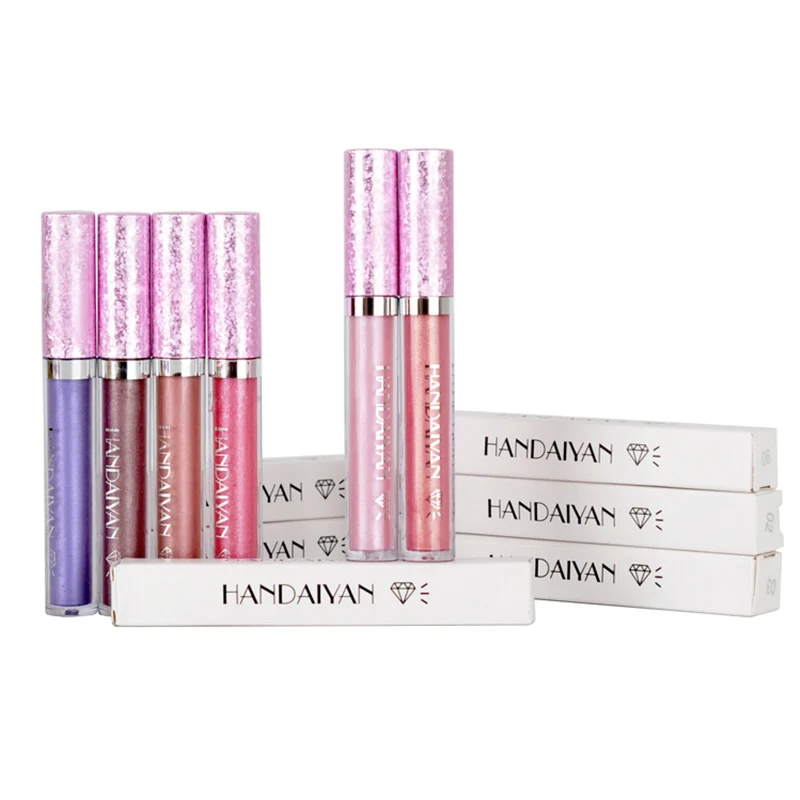 Diamond Pearlescent Liquid Lip Gloss, Mermaid Shimmer Lip Tint, Long-Lasting and Non-Stick, High-Shine Gloss for a Radiant