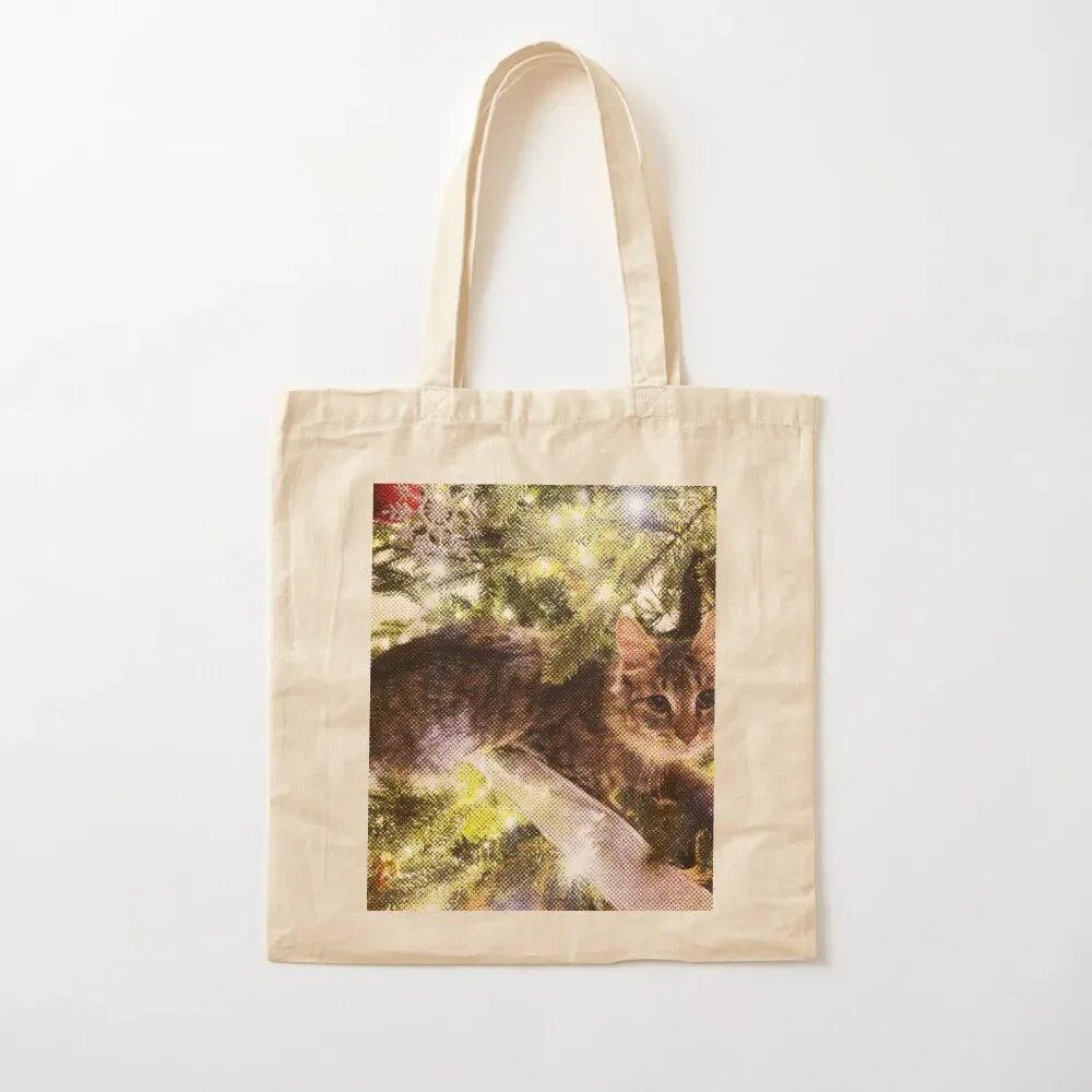 

Merry Catmas Tote Bag Custom bag great bag woman shopping Women's beach bags