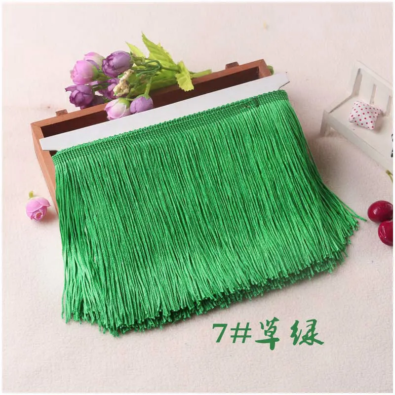 10/15/20/30cm 1Yard Polyester Silk Trim Tassel Fringe DIY Latin Dress Stage Clothes Accessories Decorative Lace Ribbon Sewing