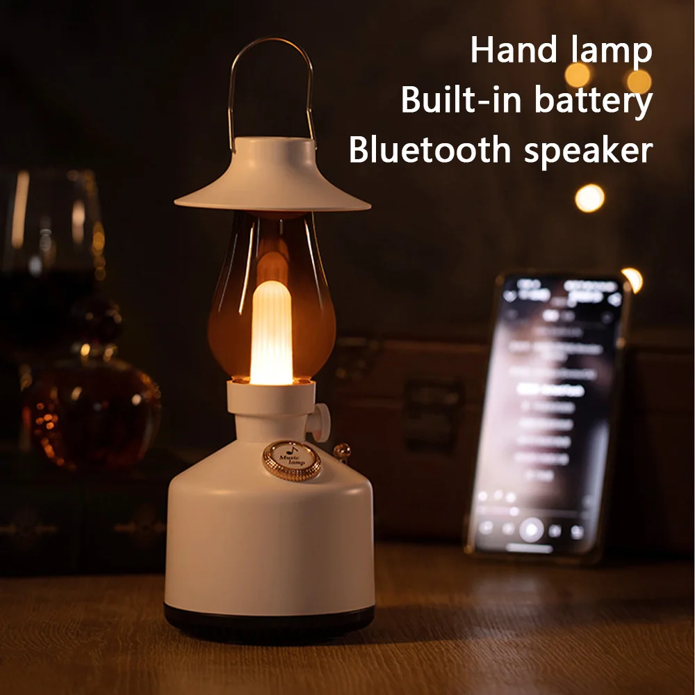 

Outdoor camping light creative speaker music ambient light usb rechargeable desktop night light portable handheld camping light