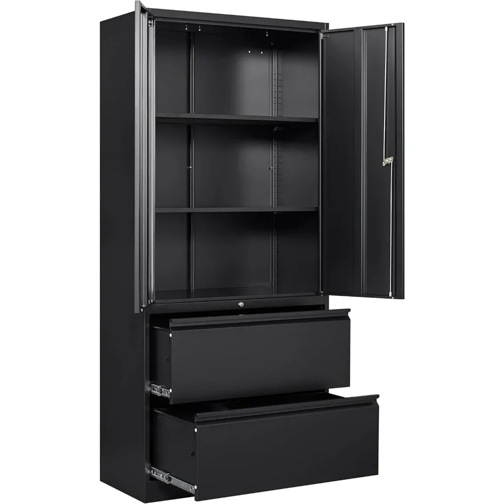 

Metal Storage Cabinet with Drawer and Shelf, 71" Metal File Cabinets for Home Office,Steel Garage Storage Cabinet for Home