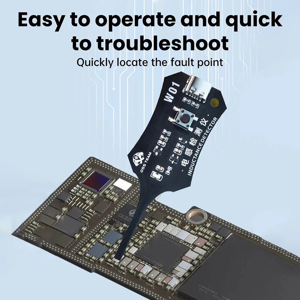 High Accuracy Motherboard Coil Tester Quick Investigation Strong Stability Inductor Detector Tool Professional Type-C