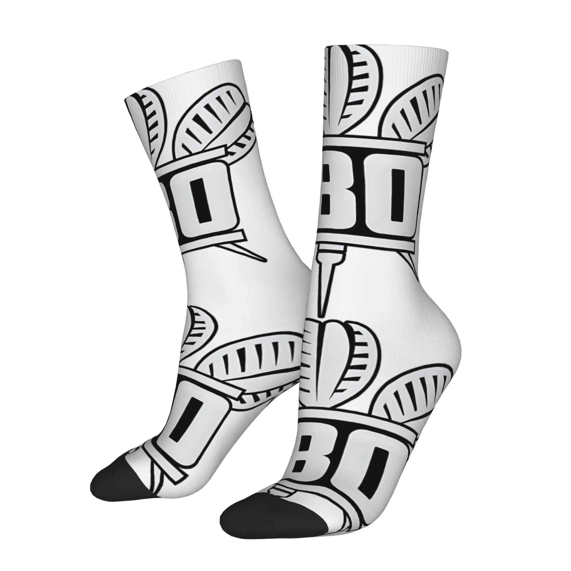 

1 Pair Hip Hop Vintage 180 Darts Dart Player Darter Cool Saying Crazy Men's Sock Dart Harajuku Seamless Printed Funny Sock