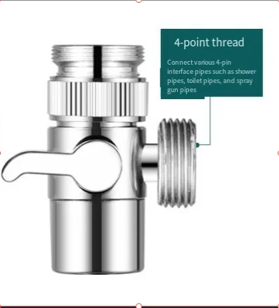 

1 Split Into Two Joint Washing Machine Faucet Automatic Water Stop Valve Kitchen Bathroom Balcony Faucet Accessories