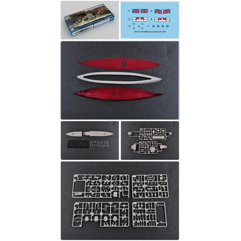 

Trumpeter 05794 1/700 Scale HMS Queen Elizabeth 1941 Battleship Military Ship Toy Hobby Assembly Plastic Model Building Kit