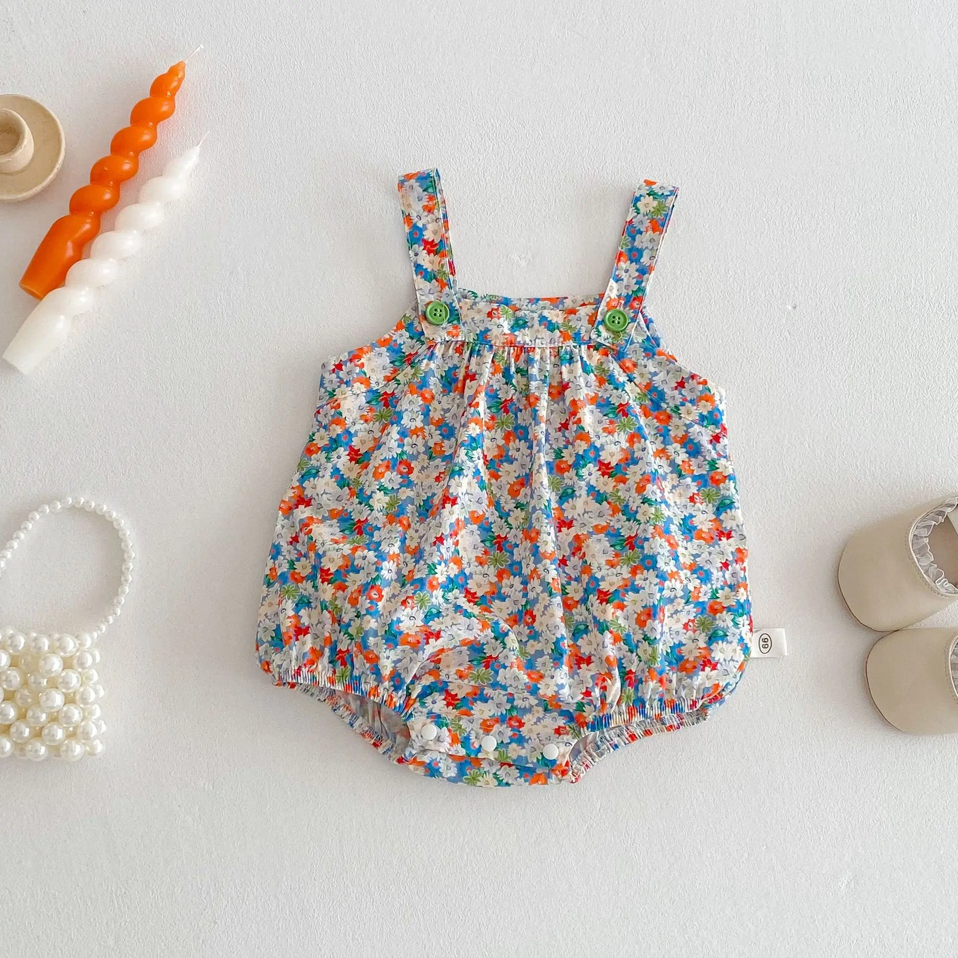 Sac à fleurs pour bébé de 0 à 5 ans, vêtements d'été coréens pour enfants, Camisoles pour femmes, body tendance