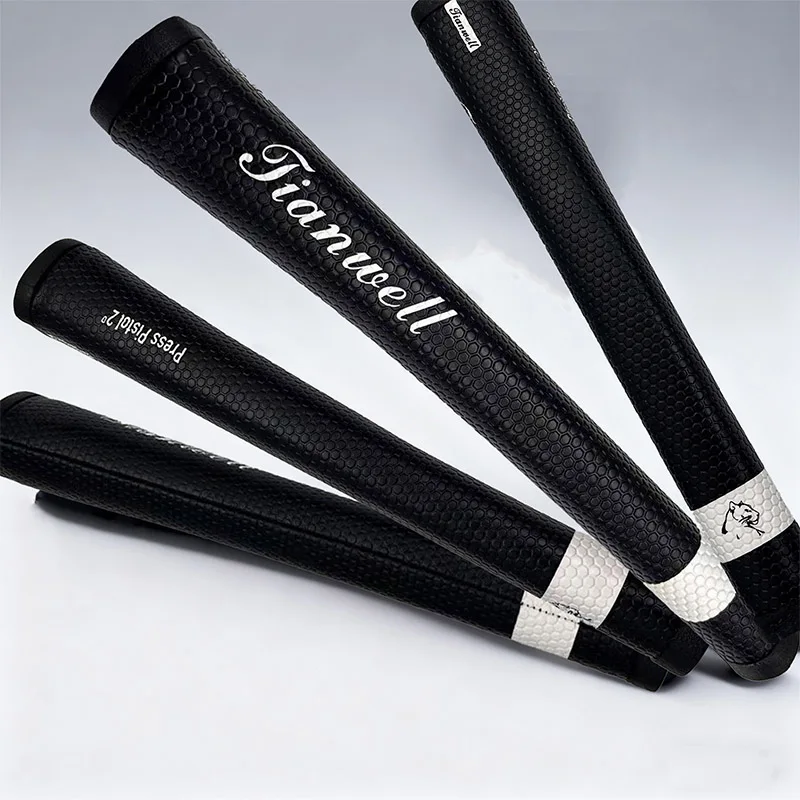 Tianwell Golf Putter Grip Press Pistol 2 Degree Golf Putter Grip Leather Black Golf Putter Grips