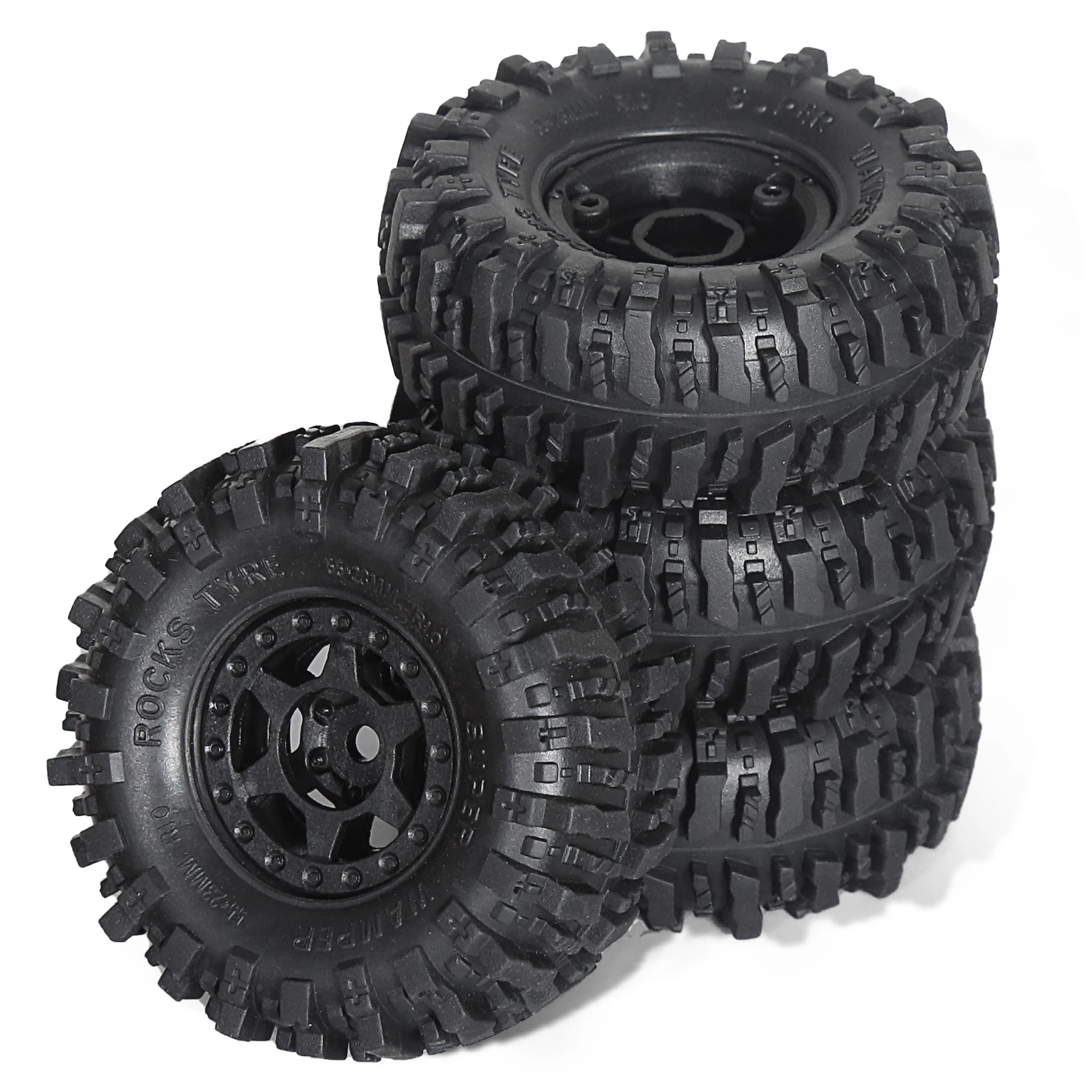 RED SPIDER 4Pcs 1.0 inch  RC Crawler Beadlock Tires and Wheels for 1/18 TRX4M 1/24 SCX24 RC Crawler Car