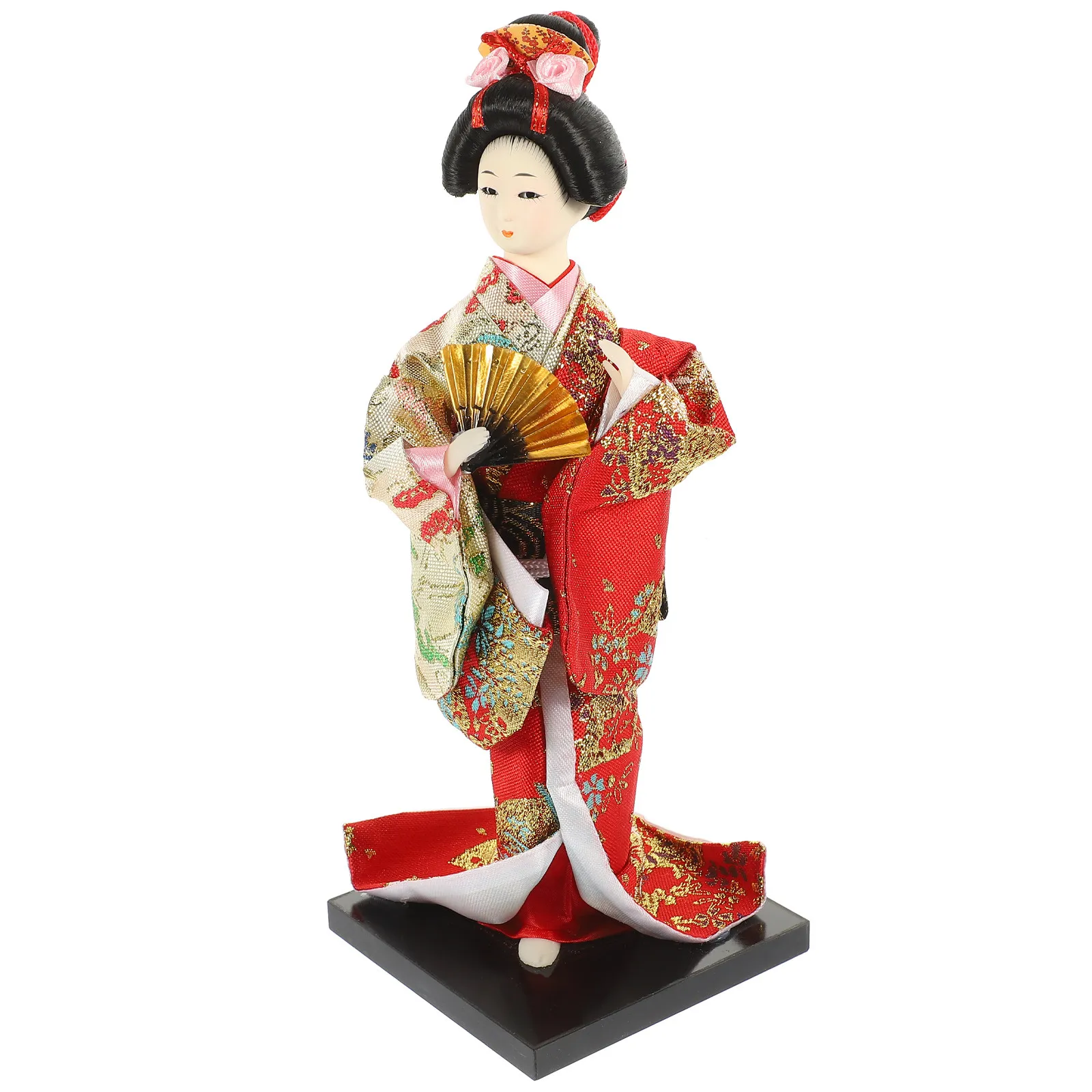 

1Pcs Japanese Geisha Kimono Style Decoration Desktop Adornment Handmade Fabric Art Craft Home Decor Tabletop Ornament