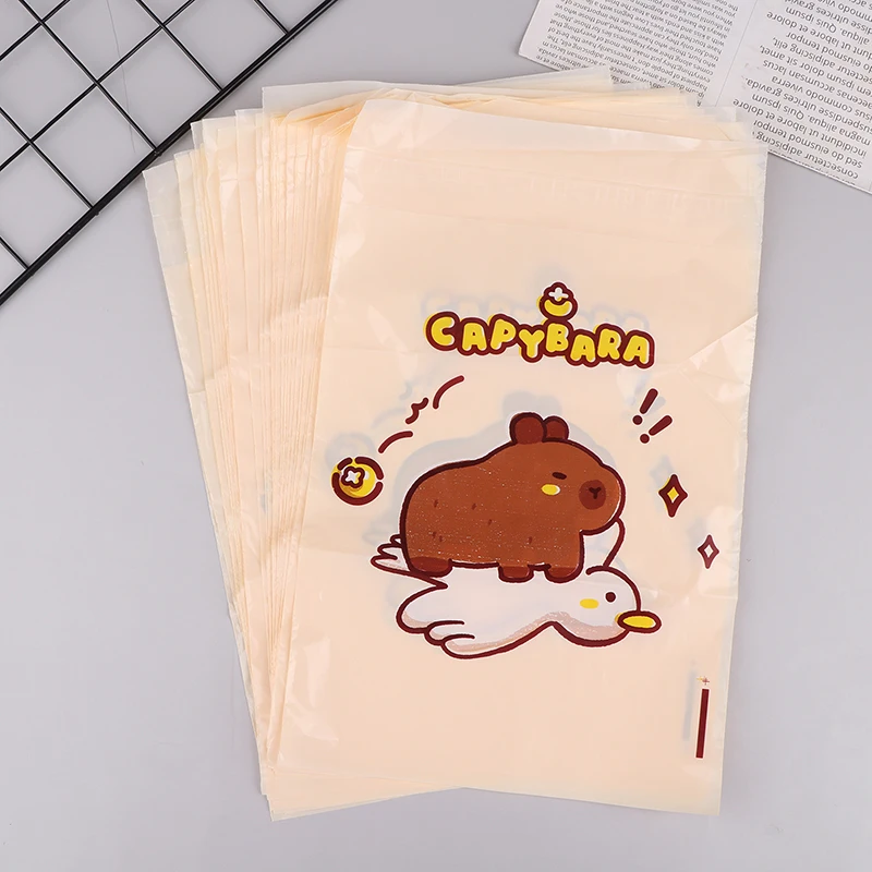 Capybara-bolsa de basura desechable de dibujos animados para coche, cubo de basura de escritorio grueso, portátil, Universal, 30 piezas