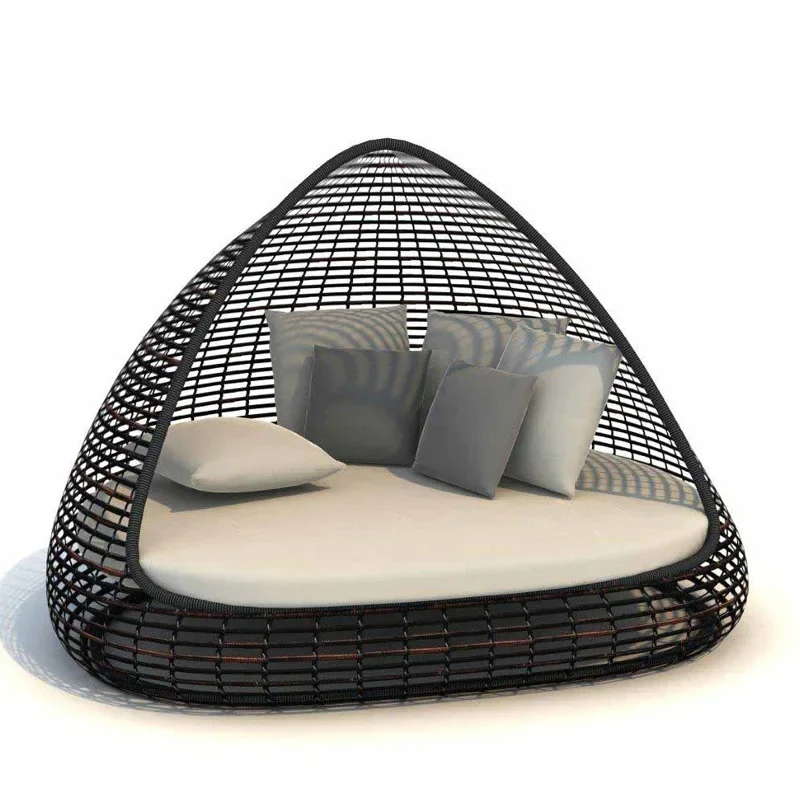 Sofa Bed Pool Hotel Clubhouse Resort Sun Room Creative Design Round Shed Bed Outdoor Bed