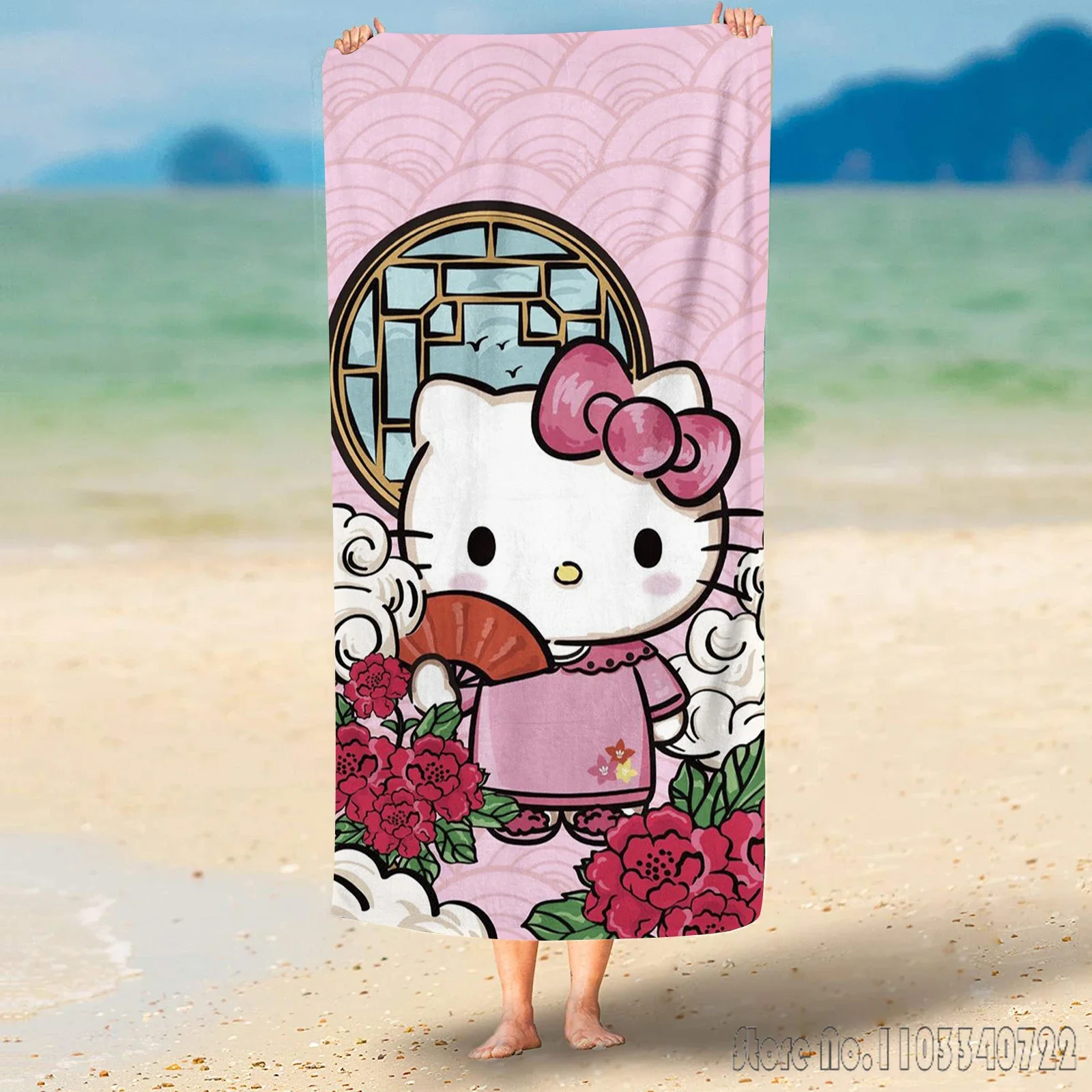 Sanrio Hello Kitty Quick Dry Microfiber Bath Towels Microfiber Beach Swimming Towel Decor for Kids Gift 75x150cm