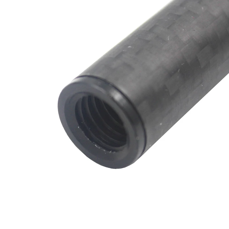 Carbon Fiber Lamp Pole High Strength Extension Rod Black Oxidation Connector M10*1.5 3/8-16 1/4-20 Screw Diameter 12/14/16mm