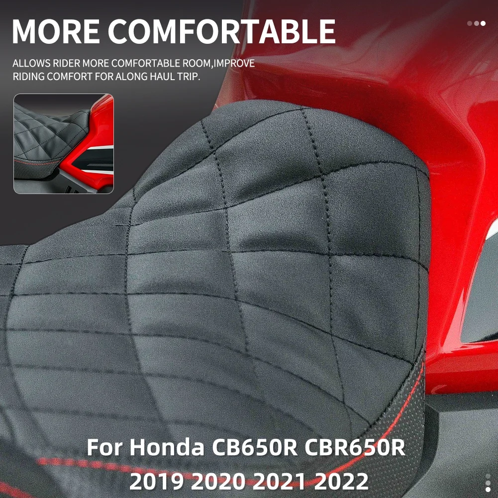 

Motorcycles Front Diver Comfort Seat Cushion Pad Rider Saddle Solo Cushion Fit for Honda CB650R CBR650R 2019 2020 2021 2022