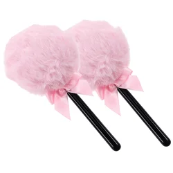 Puff On A Stick Lollipop Shape Powder Puff Fluffy Loose Body Puff Face Soft Makeup Puff