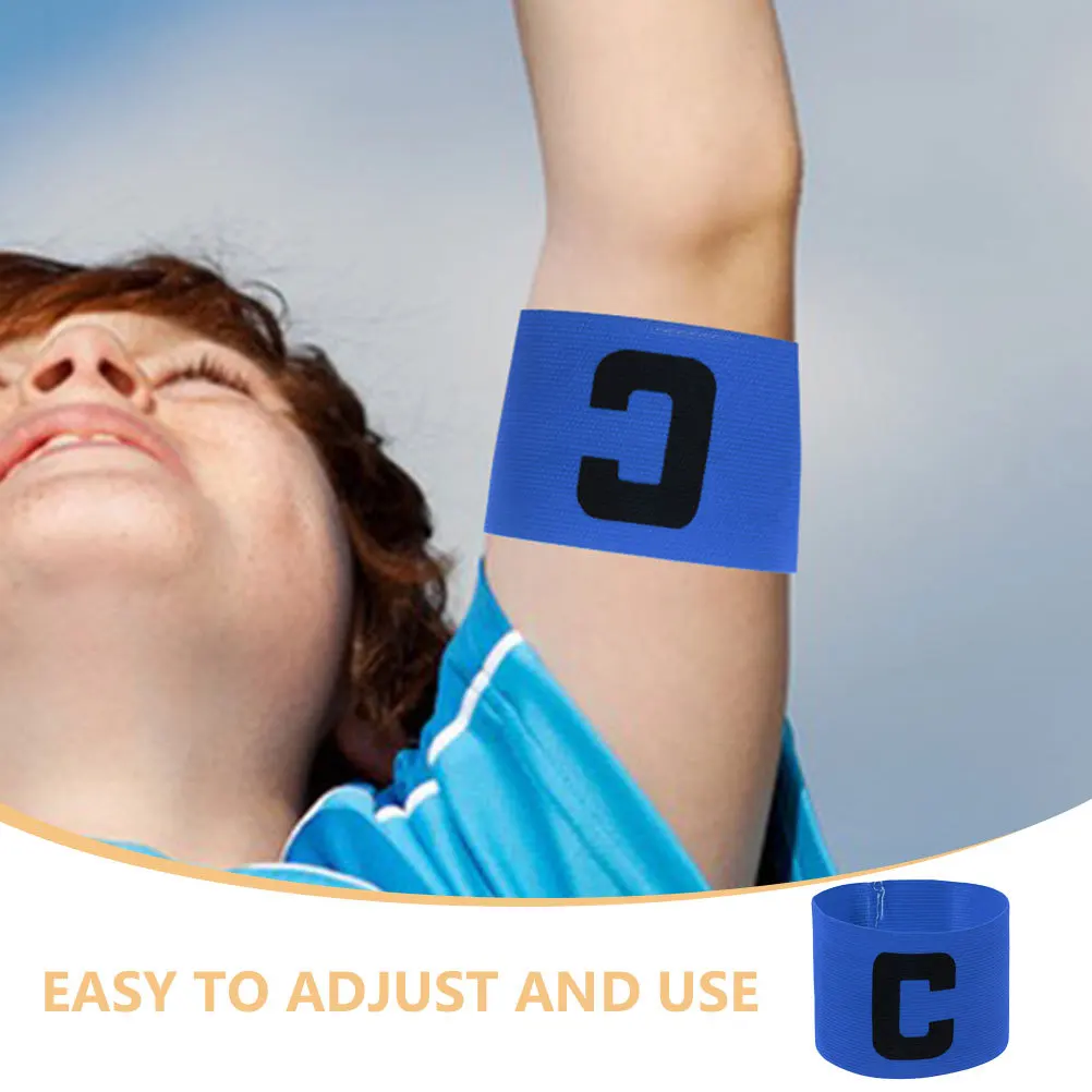 4 قطعة المضادة للارتداء فريق كرة القدم زعيم شارة مرونة جيدة للبالغين والأطفال متعددة الرياضة الكابتن الذراع العصابات كرة القدم شارة