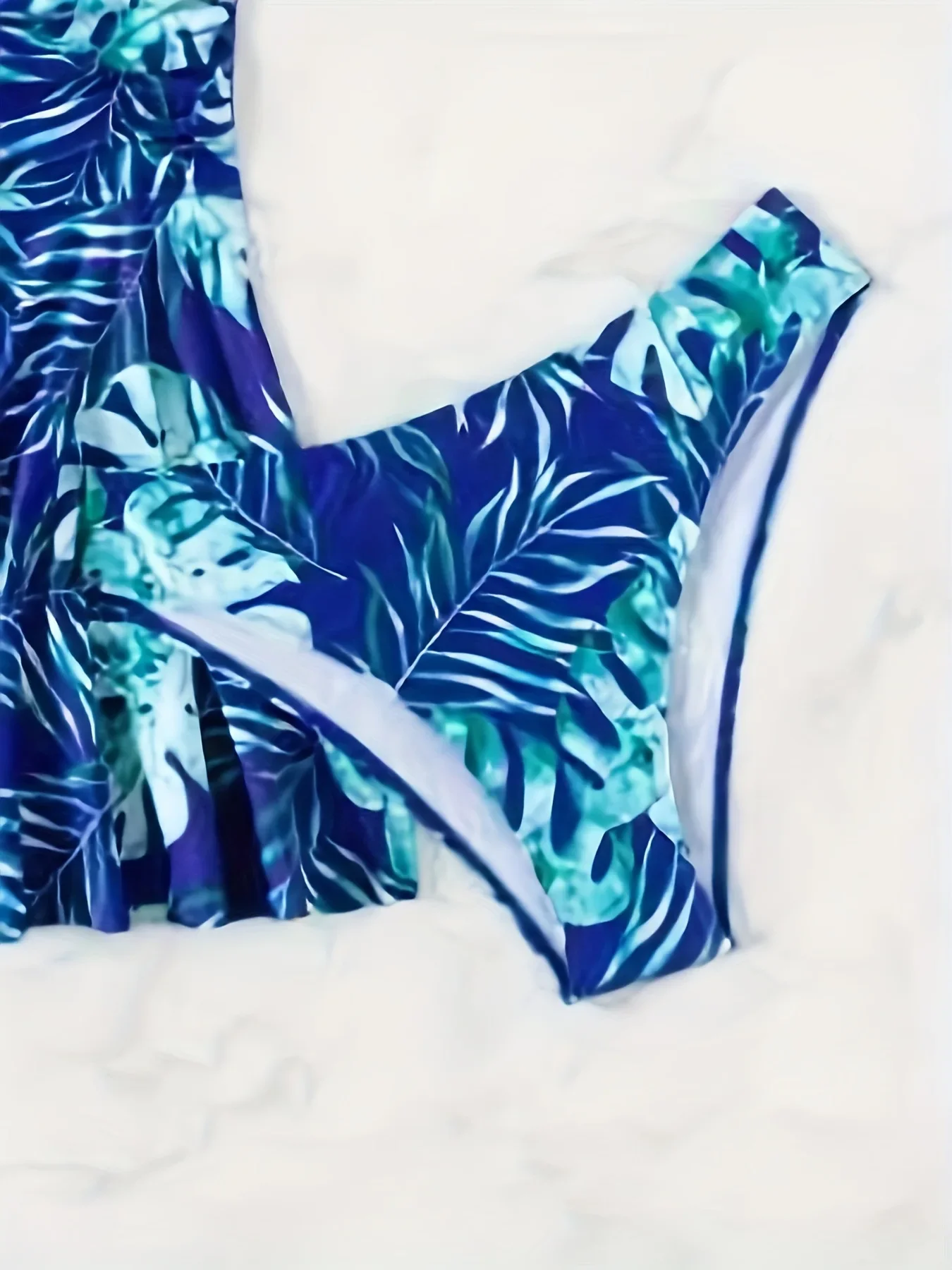 Nadruk w liście dwuczęściowe stroje kąpielowe stroje kąpielowe damskie letnie dwuczęściowe kostiumy kąpielowe oddzielne tankini kostiumy kąpielowe seksowne bikini strój kąpielowy