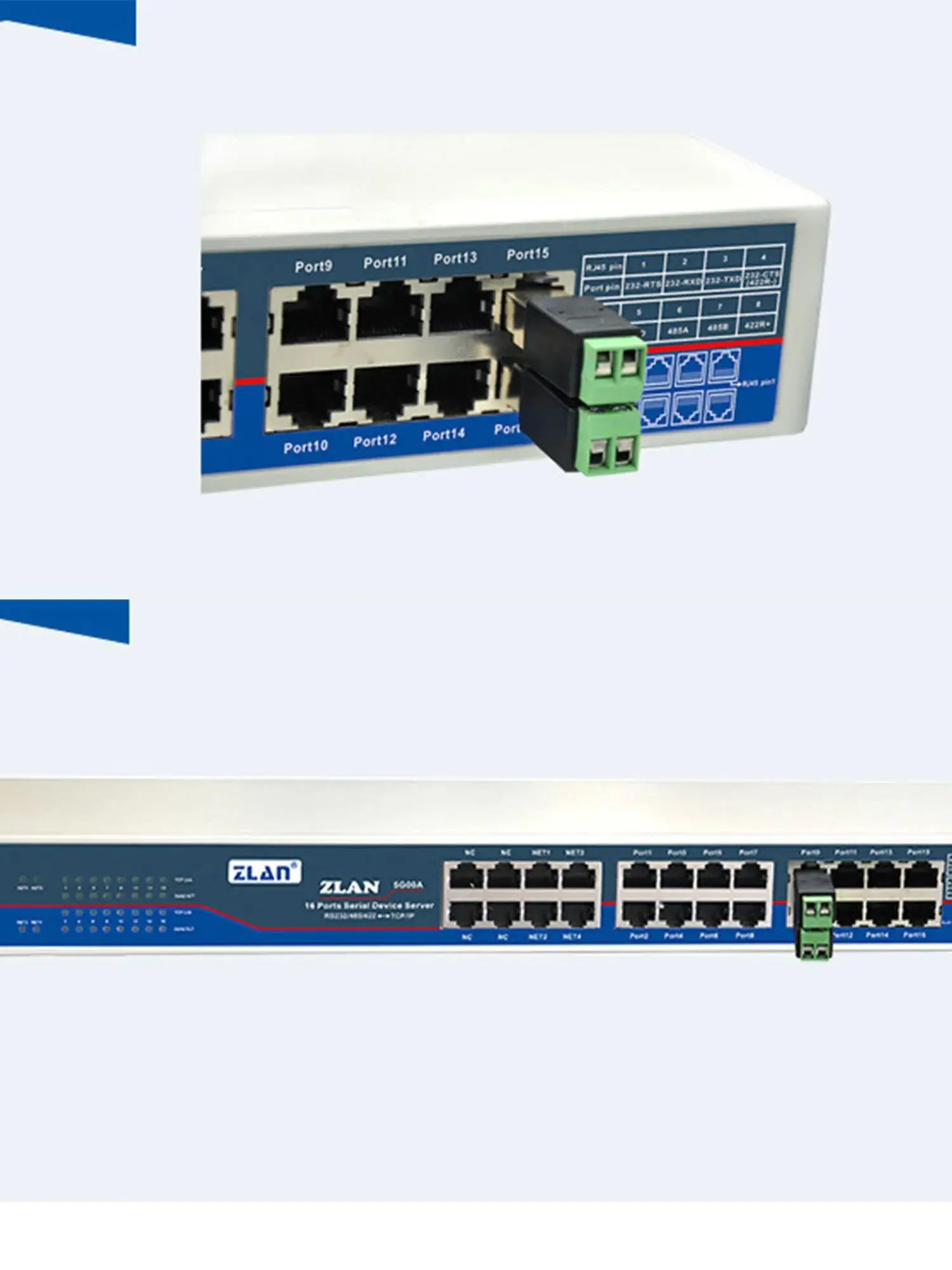 1 szt. RJ45 męski na 485 2-pinowy (4 5P) zacisk śrubowy Adapter złącza rozdzielacz CCTV DVR — zdjęcie produktu 7