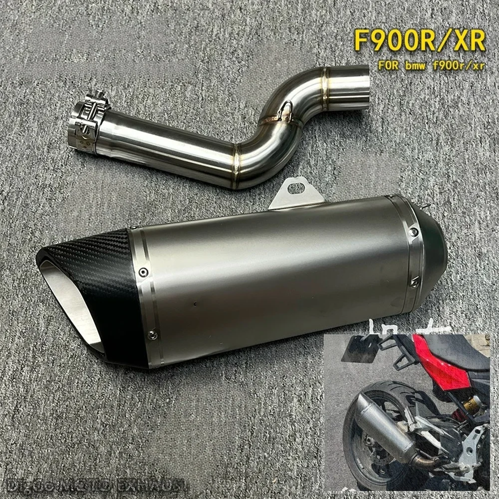 For BMW F900R F900XR FST Sport Traveler Car Cannon Mid-Exhaust Kit - Removable Muffler Optimized Exhaust Flow Speed for Enhanced