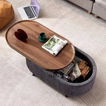 Oval Low Coffee Tables Storage Nordic Designer Entrance Coffee Tables Italian Unbreakable Mueble Salon Living Room Decorations