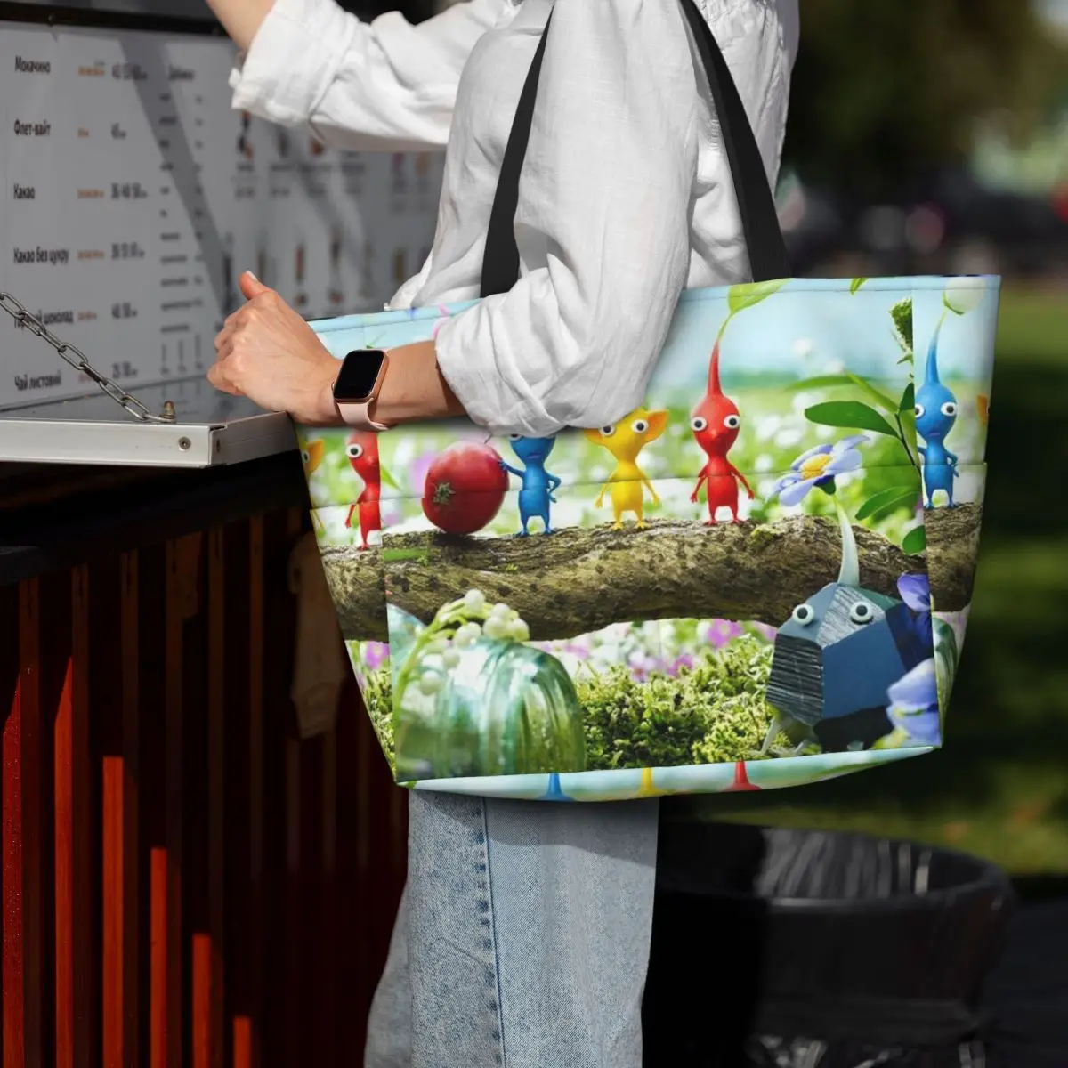 

Pikmin Beach Tote Bag Sport Gym Yoga Duffle Large Tote Bag Women Travel Bag Fitness bag