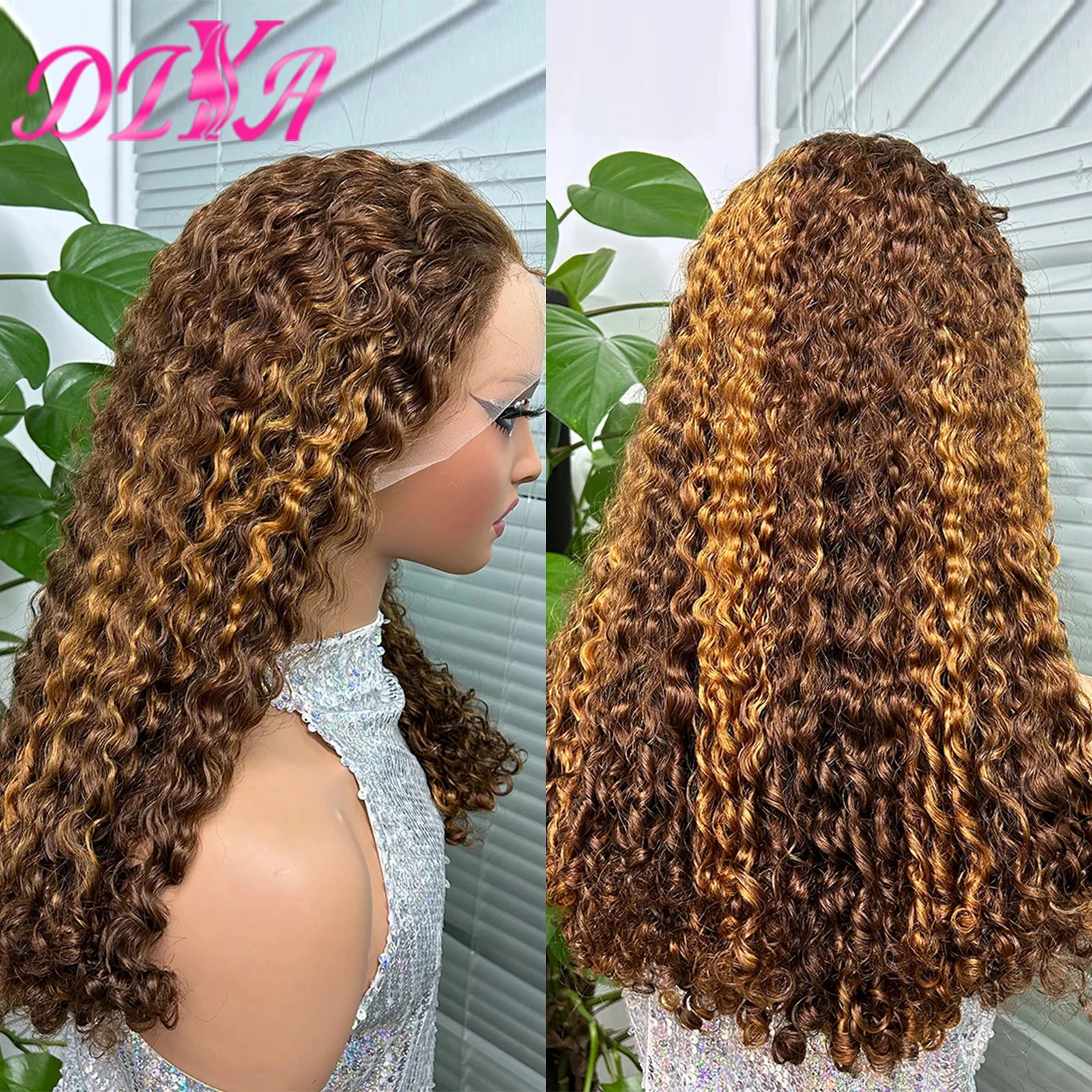 Pelucas de cabello humano Birmano para mujer, Pelo Rizado Bob de doble dibujo, color negro Natural, 12A, 250% de densidad, Remy