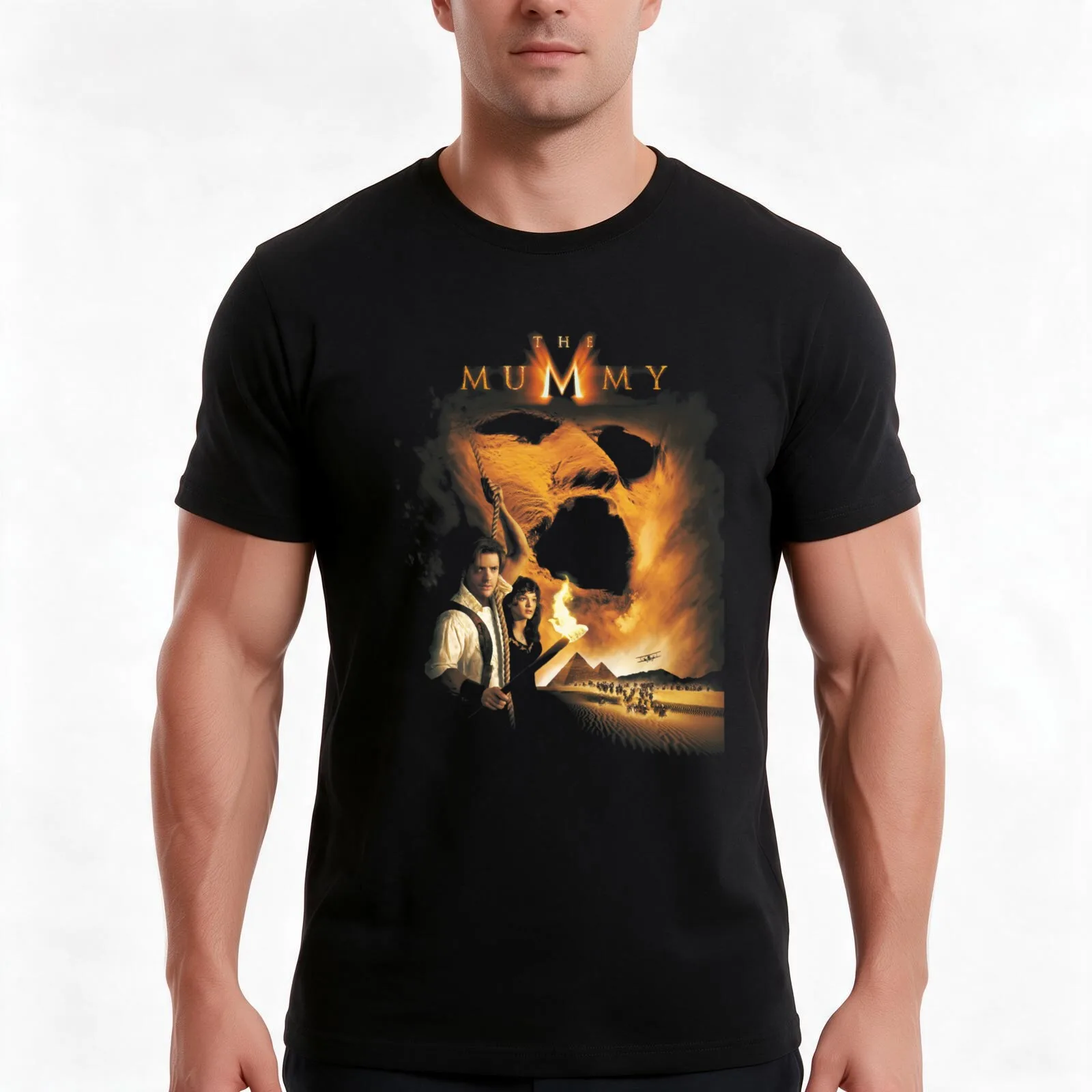 Funny Gift American Mummy Fantasy Brendan Action Movie Retro Wave T-Shirt, Summer Casual Cotton Tee, Oversized Streetwear Tops