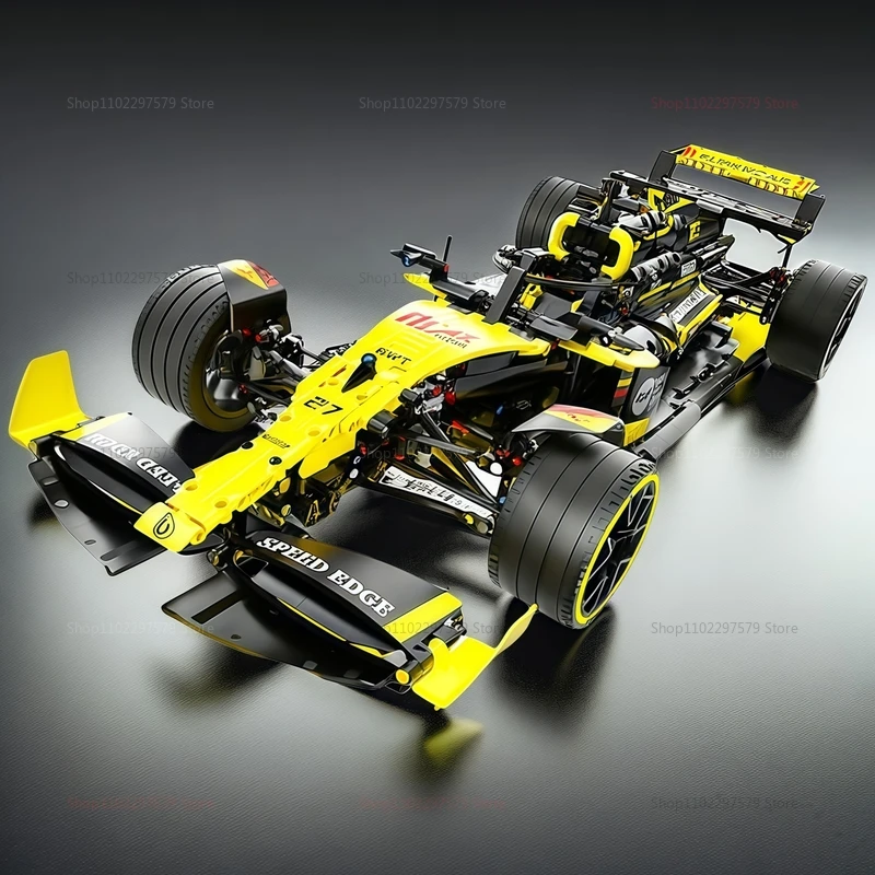 Tecnico 1:8 Formula Racing Car Building Blocks MOC City Speed Racing F1 Modello di veicolo Kit Regalo per bambini Giocattolo educativo