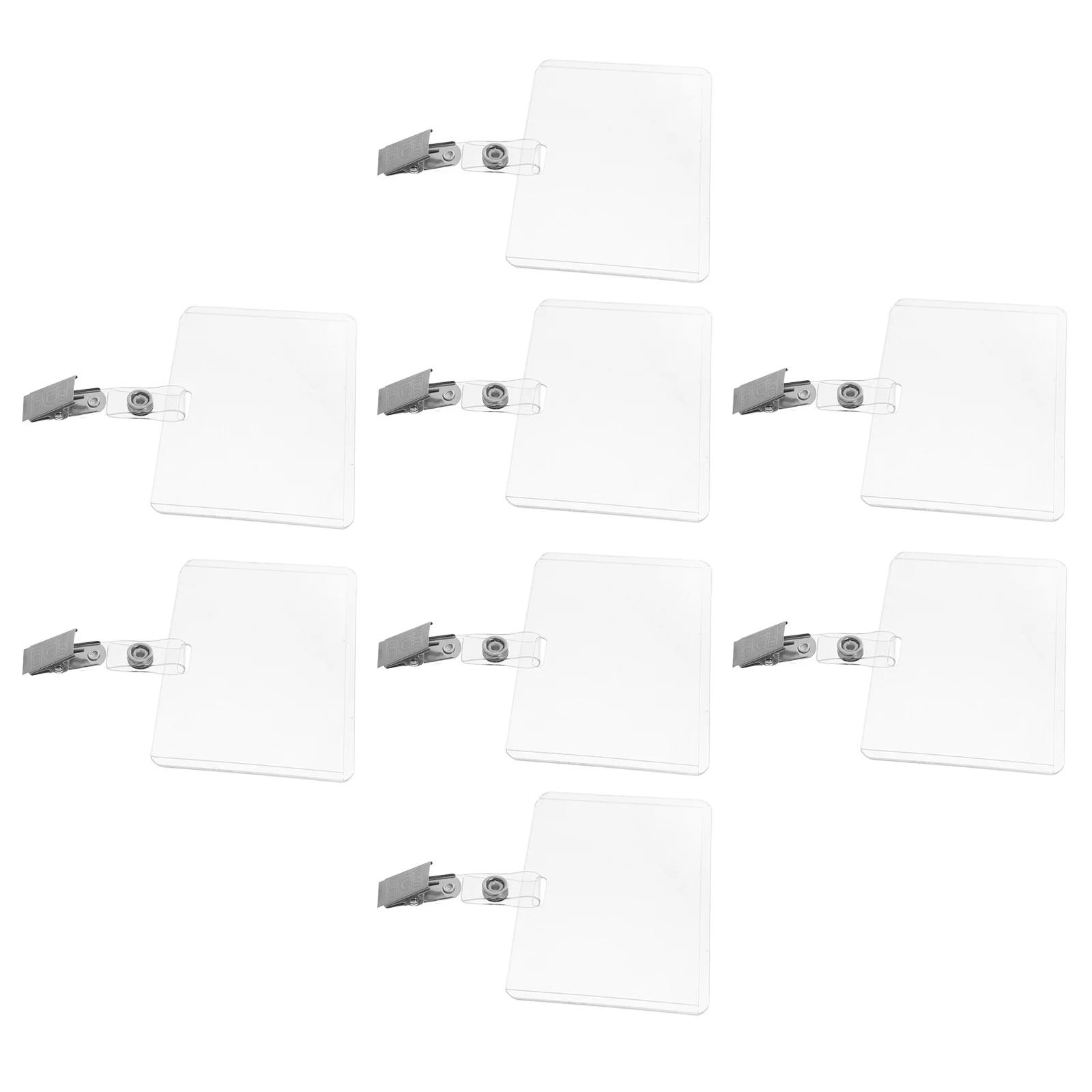 50 Sets wasserdichter Ausweishalter, transparent, Clip-Kartenhülle für Büro, Outdoor, Veranstaltungen, Clip-Ausweishalter