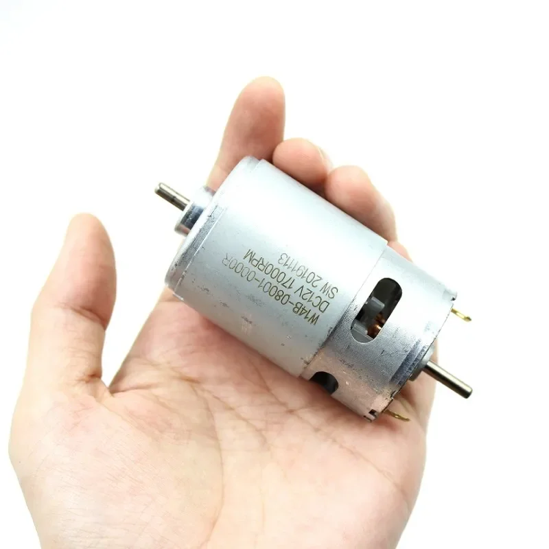 RS-550VC Dual Shaft Motor Ball Bearing DC 12V 17000RPM High Speed Large Torque Micro 36mm RS-550 Electric Tools Engine