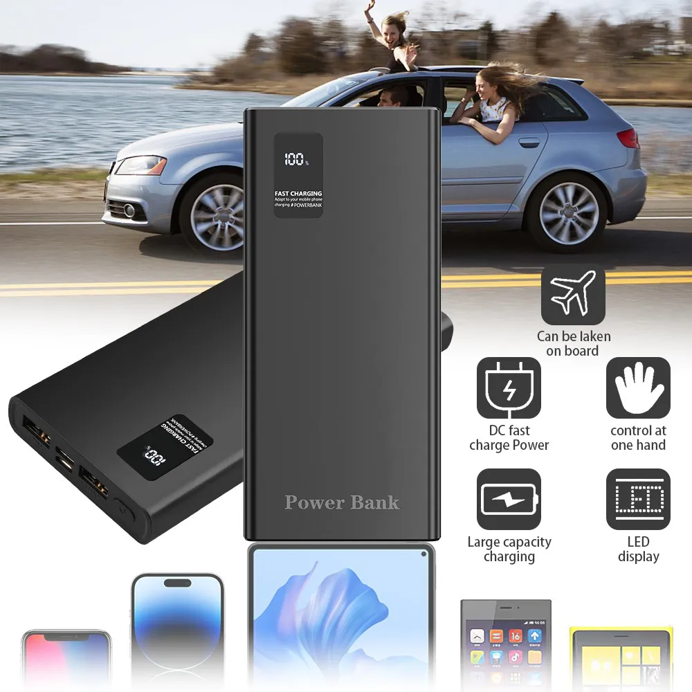 

9980000mAh Portable Power Bank Dual USB External Battery Charger For Cell Phone