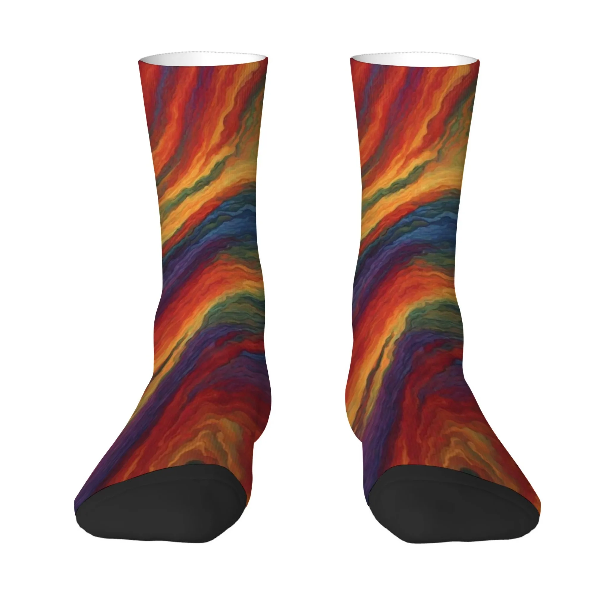 

Abstract Color Fluid Art Men's Socks Minimalist Personality Comfortable Breathable Non-slip Casual Socks Holiday Party Gifts